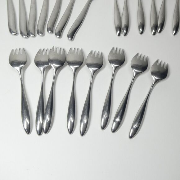 Lauffer Towle Design 2 Stainless Japan 21pc Flatware Lot Forks 18/8 MCM Vintage - Picture 12 of 15